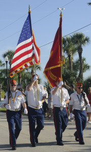 MCL Color Guard marches in the 4th of July Parade in Vero Beach, FL